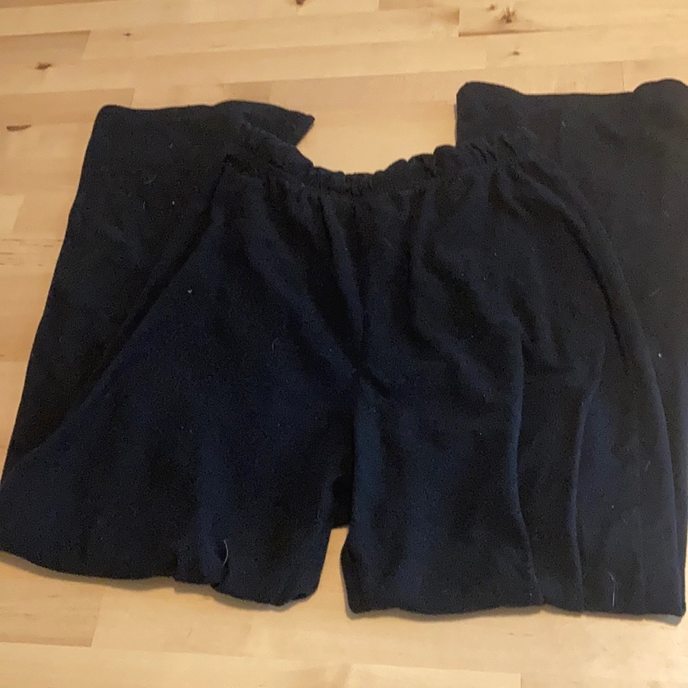 Black fleece pajama pants
